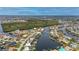 High-angle view of house on the canal, with access to boating at 1431 Grebe Dr, Punta Gorda, FL 33950