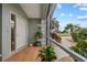 Front entrance with a white door and a brick paved porch at 157 Valdiva St, Punta Gorda, FL 33983