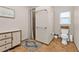 Clean bathroom with toilet, shower, and a small vanity at 18500 Ohara Dr, Port Charlotte, FL 33948