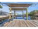 Private boat lift with covered storage at 18500 Ohara Dr, Port Charlotte, FL 33948