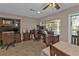 Home office with built-in cabinetry and water views at 18500 Ohara Dr, Port Charlotte, FL 33948