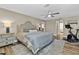 Serene main bedroom with king-size bed and access to the backyard at 18500 Ohara Dr, Port Charlotte, FL 33948