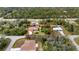 Aerial view showcasing a house with a pool and large lot at 201 Champion St, Port Charlotte, FL 33953