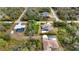 Aerial view showing home's location in a residential neighborhood at 201 Champion St, Port Charlotte, FL 33953