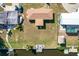 Bird's eye view of canal front property with a backyard at 21094 Edgewater Dr, Port Charlotte, FL 33952