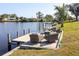 Private dock with seating area perfect for enjoying the water at 21094 Edgewater Dr, Port Charlotte, FL 33952