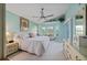 Large main bedroom with neutral decor and access to backyard at 3191 Village Ln, Port Charlotte, FL 33953