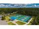 Well-maintained pickleball courts with seating at 3191 Village Ln, Port Charlotte, FL 33953