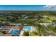 Aerial view of community pool at 3191 Village Ln, Port Charlotte, FL 33953