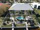 Aerial view showcasing home's rear and pool area at 3216 Purple Martin Dr # 123, Punta Gorda, FL 33950