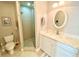 Clean bathroom with shower and single vanity at 3311 Wood Thrush Dr # 111, Punta Gorda, FL 33950