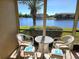 Enjoy the lake view from this screened patio at 4008 Oakview Dr # K3, Punta Gorda, FL 33980