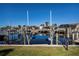 Private boat lift for convenient access to the waterway at 4037 Bal Harbor Blvd, Punta Gorda, FL 33950