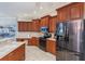 Modern kitchen with stainless steel appliances and ample cabinetry at 4037 Bal Harbor Blvd, Punta Gorda, FL 33950