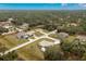 Aerial view of a residential neighborhood featuring a single-Gathering home with a large lot at 6104 Plamendon Ave, North Port, FL 34291