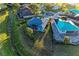 Aerial view of house with pool and neighboring properties at 7342 N Ficus Tree, Punta Gorda, FL 33955