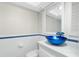 Modern bathroom with blue glass vessel sink at 760 Bal Harbor Blvd, Punta Gorda, FL 33950