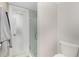 Clean bathroom with a shower and toilet at 760 Bal Harbor Blvd, Punta Gorda, FL 33950