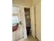 Well-organized linen closet with shelving and ample storage at 8541 Regency Ct, North Port, FL 34287