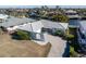 Bird's-eye view of single-story home with driveway and canal views at 88 Sabal Dr, Punta Gorda, FL 33950