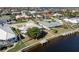 Aerial view of waterfront home with private dock and large lot at 88 Sabal Dr, Punta Gorda, FL 33950