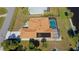 House with pool and patio shown from above at 108 Mccabe St, Port Charlotte, FL 33953