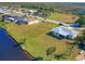 Aerial view of home and canal at 102 Annapolis Ln, Rotonda West, FL 33947