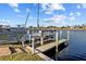 Private boat dock with lift, perfect for boat owners at 1340 Rock Dove Ct # 134, Punta Gorda, FL 33950