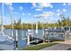 Convenient private boat lift for easy access to the water at 1340 Rock Dove Ct # 134, Punta Gorda, FL 33950