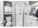 Clean bathroom with a walk-in shower and modern vanity at 160 Salem Nw Ave, Port Charlotte, FL 33952