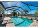 Large screened pool with water views at 160 Salem Nw Ave, Port Charlotte, FL 33952