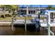 Private boat dock on canal-front property at 18170 Avonsdale Cir, Port Charlotte, FL 33948