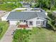 Aerial view of a single-Gathering home with a fenced backyard at 20430 Dial Ave, Port Charlotte, FL 33952