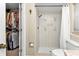 Bathroom with walk-in shower and closet at 21190 Midway Blvd, Port Charlotte, FL 33952