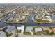 Aerial view of waterfront home in a community with canals at 2218 Cassino Ct, Punta Gorda, FL 33950