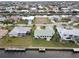 Aerial view of a waterfront home with canal access at 2218 Cassino Ct, Punta Gorda, FL 33950