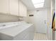 Laundry room with washer, dryer, and extra storage at 2218 Cassino Ct, Punta Gorda, FL 33950