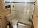 Clean bathroom with a shower and toilet at 2727 Poinciana Ct, Punta Gorda, FL 33950