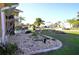 Landscaped front yard with rock garden at 2812 Cabaret St, Port Charlotte, FL 33948