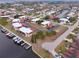 Aerial view of waterfront community with canal access and boat slips at 311 Garvin St # 411B, Punta Gorda, FL 33950