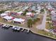 Aerial view of waterfront community with private boat docks at 311 Garvin St # 411B, Punta Gorda, FL 33950