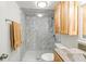 Updated bathroom with marble shower, vanity with granite top at 311 Garvin St # 411B, Punta Gorda, FL 33950