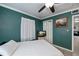 Guest bedroom with double bed, TV and closet at 350 Duxbury Ave, Port Charlotte, FL 33952