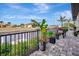 Enjoy waterfront views from this canal-front patio with lush landscaping at 5221 Almar Dr, Punta Gorda, FL 33950