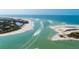 Aerial view of beach, coastline and boat at 616 Cherrywood Dr, Englewood, FL 34223