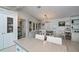 Bright dining area with built-in hutch and chandelier at 805 Manchester Ct, Englewood, FL 34223