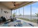 Serene screened balcony boasting water views and comfortable seating at 95 N Marion Ct # 233, Punta Gorda, FL 33950