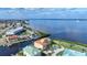 Aerial view of waterfront property with access to waterways at 115 Breakers Ct # 111, Punta Gorda, FL 33950