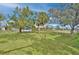 Large backyard with lush grass and mature trees at 13366 Bronze Ave, Port Charlotte, FL 33981