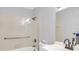 Clean bathroom with a tub, shower, and modern vanity at 13366 Bronze Ave, Port Charlotte, FL 33981